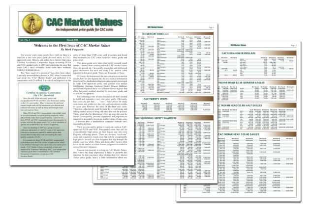 CAC Market Values Price Guide. Images courtesy Mark Ferguson