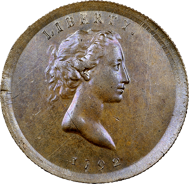 1792 P25C Copper Quarter Dollar, Judd-12