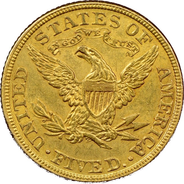Counterfeit 1907 Liberty Half Eagle Reverse