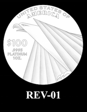 American Eagle Platinum Proof design candidate REV-01. Image courtesy U.S. Mint