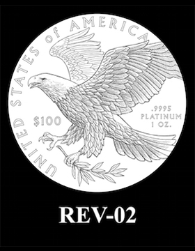 American Eagle Platinum Proof design candidate REV-02. Image courtesy U.S. Mint