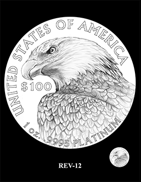 American Eagle Platinum Proof design candidate REV-12. Image courtesy U.S. Mint