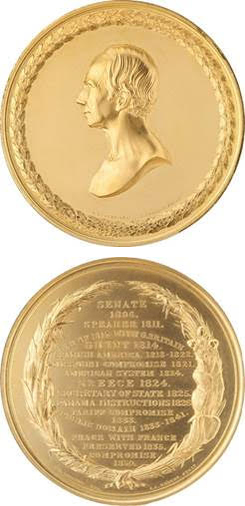Henry Clay gold medal, 1852. Images courtesy Heritage Auctions