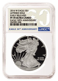 2016 30th Anniversary American Silver Eagle holder. Image courtesy NGC