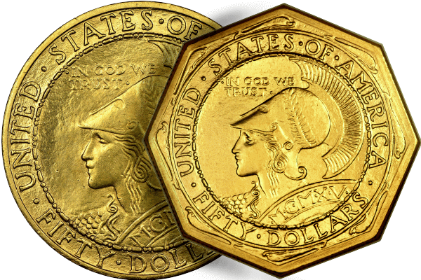 Classic Gold Commemorative - Pan-Pac $50 gold Pieces
