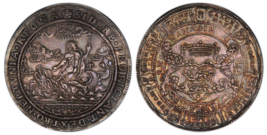 NETHERLANDS. Holland. The Seven United Netherlands. (1581-1795). 1596 AR Medal. PCGS AU50. Images courtesy Atlas Numismatics