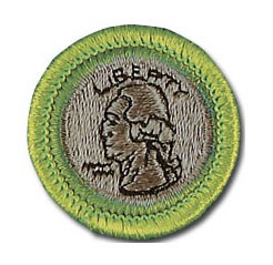 Boy Scout coin merit badge. Image courtesy Boy Scouts of America, Jeff Garrett, NGC