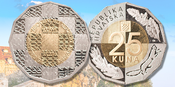 Croatian National Bank Marks 25th Anniversary of Independence with New Coin