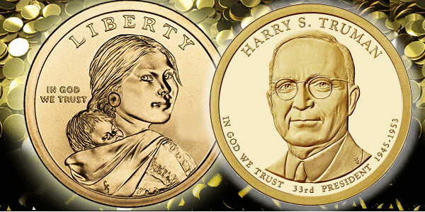 Presidential and Sacagawea dollars
