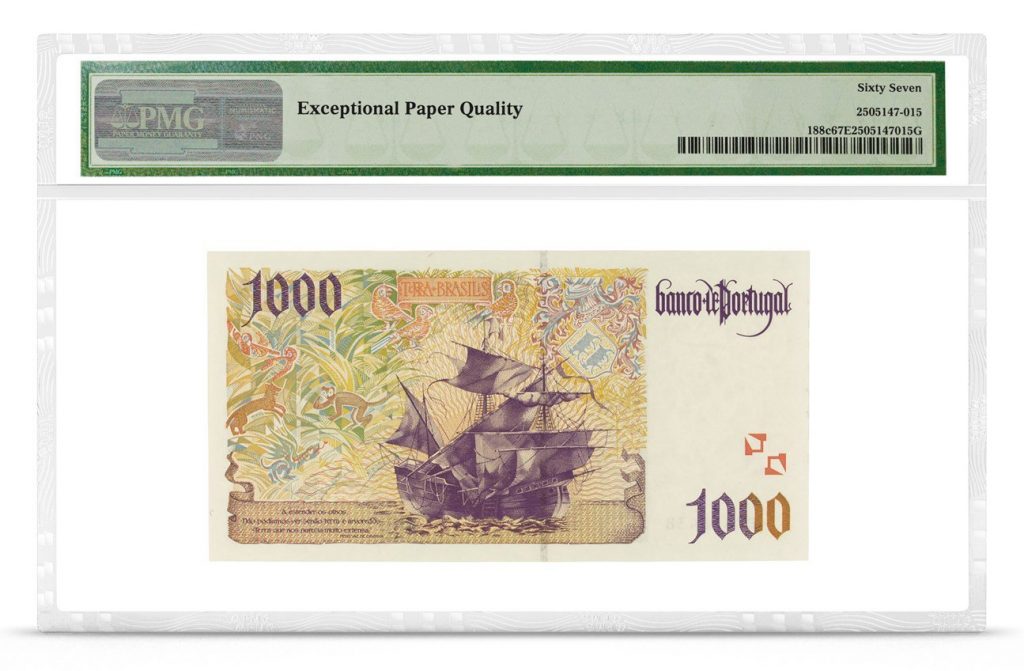Portugal, Banco de Portugal, Pick# 188c, 1998 1000 Escudos. Image courtesy PMG