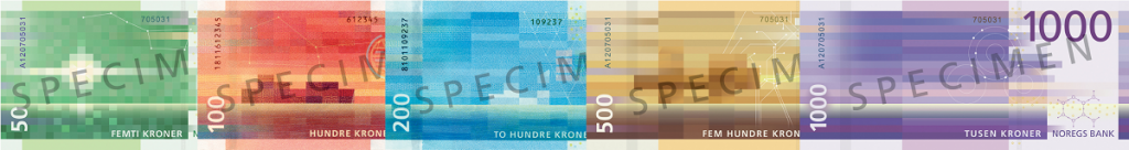 back, Norway 2016 series banknotes. Images courtesy Norges Bank