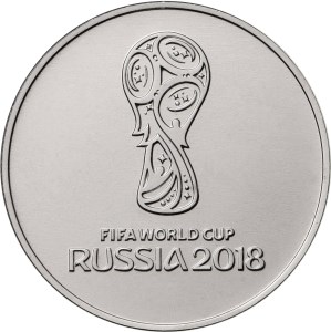 reverse, 3 ruble base metal 2018 FIFA World Cup commemorative coin. Image courtesy Bank of Russia