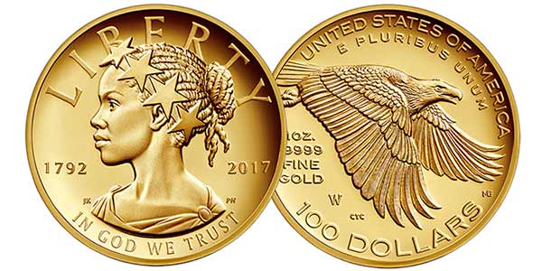 On Thursday, January 12, the United States Mint officially unveiled the designs of a 2017 High Relief gold coin that will be released in conjunction with the Mint’s 225th Anniversary celebration.