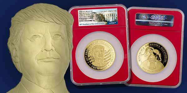 Modern Coin Mart: 1st Legal Tender Trump Coins in NGC Red Core 