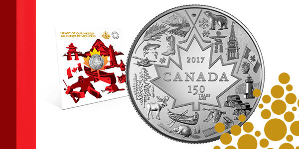 2017 Heart of Our Nation $3 Pure Silver Coin Canada's 150th 