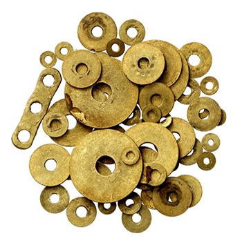 Gold gears and washers