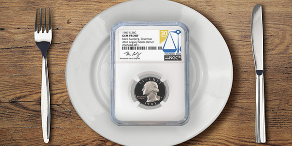 A Special NGC holder signed by Mark Salzberg will be distributed at the event.