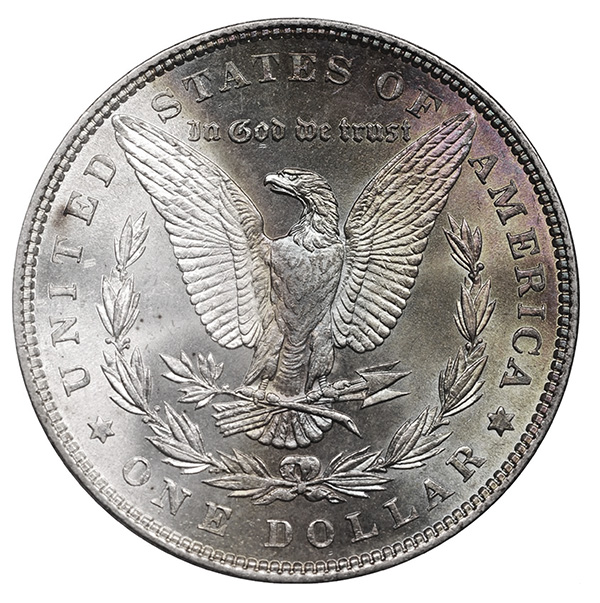 1885-CC $1 Morgan Silver Dollar Miles Standish Signature Label NGC MS67