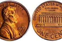 1969-S Doubled Die cent.