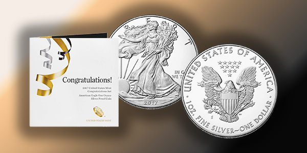 2017 Congratulations Set from US Mint including 2017-S Proof Silver Eagle Coin
