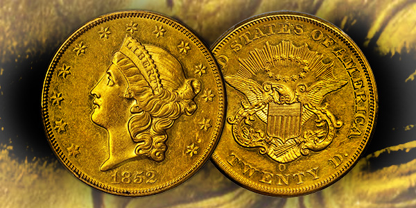 Stack's Bowers 1852-O $20 Gold Coin