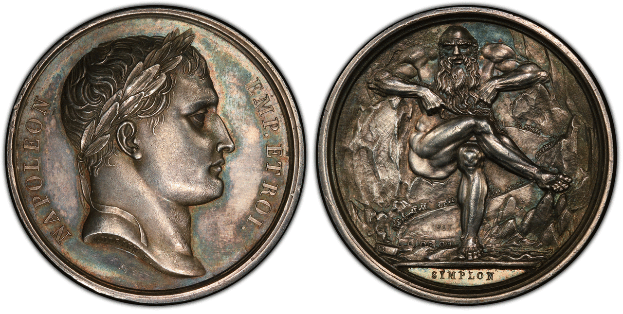 FRANCE. Napoleon. (Emperor, 1804-1814). 1807 AR Medal. Images courtesy Atlas Numismatics