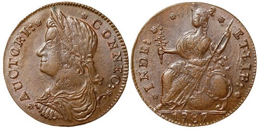 1787 Connecticut Copper Shilling. Images courtesy NGC