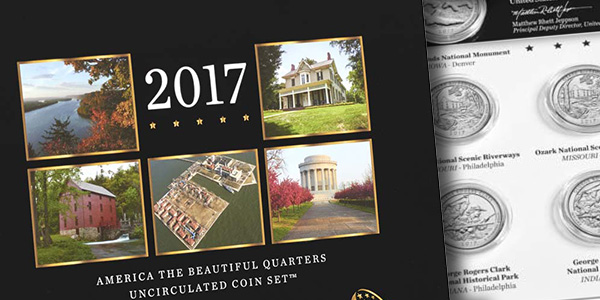 2017 US Mint America the Beautiful Uncirculated Coin Set