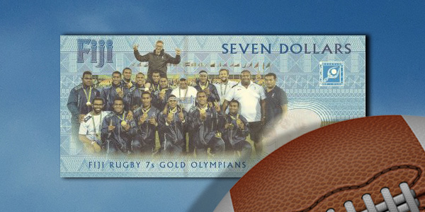 Fiji Seven Dollars Rugby Note