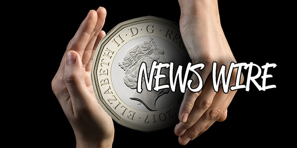 News Wire Feature Graphic - Two Hands with Misaligned 12-sided British Pound