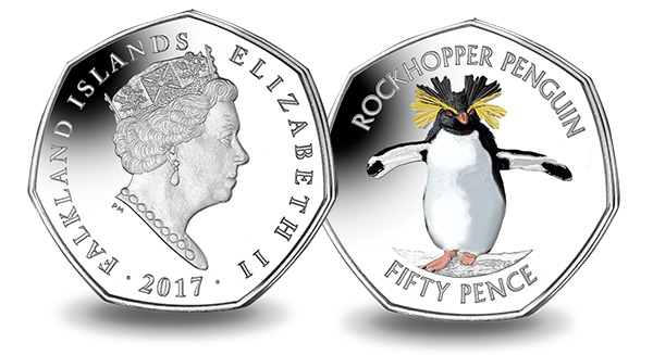 2017 Falkland Islands Rockhopper Penguin Silver Coin