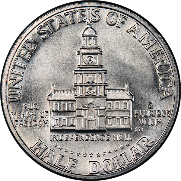 Reverse, United States 1776-1976 Bicentennial Kennedy Half Dollar