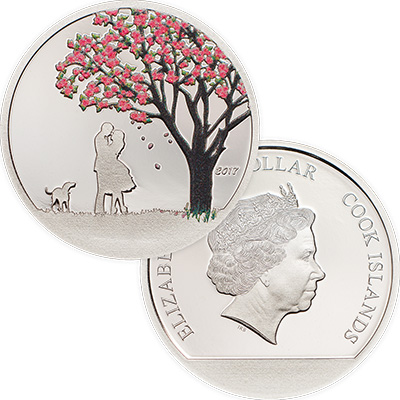 2017 Cook Islands Cherry Blossom Coin