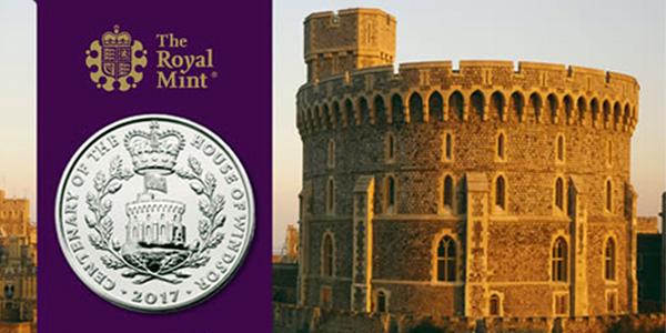 Royal Mint UK Windsor Silver Coin with Royal Mint Packaging