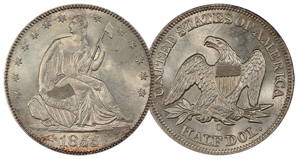 1855 with Arrows PCGS MS66