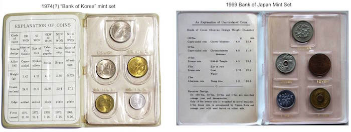 Similarities between 1974? Bank of Korea Mint Set and 1969 Japanese Mint Set