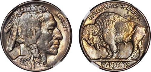 1927-S Buffalo Nickel. MS-63 (NGC). Images courtesy NGC