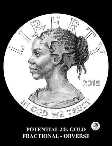 2018 American Liberty fractional gold design candidate. Image courtesy U.S. Mint