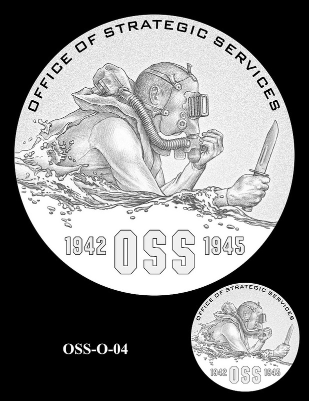 Office of Strategic Services Congressional Gold Medal design candidates. Image courtesy U.S. Mint