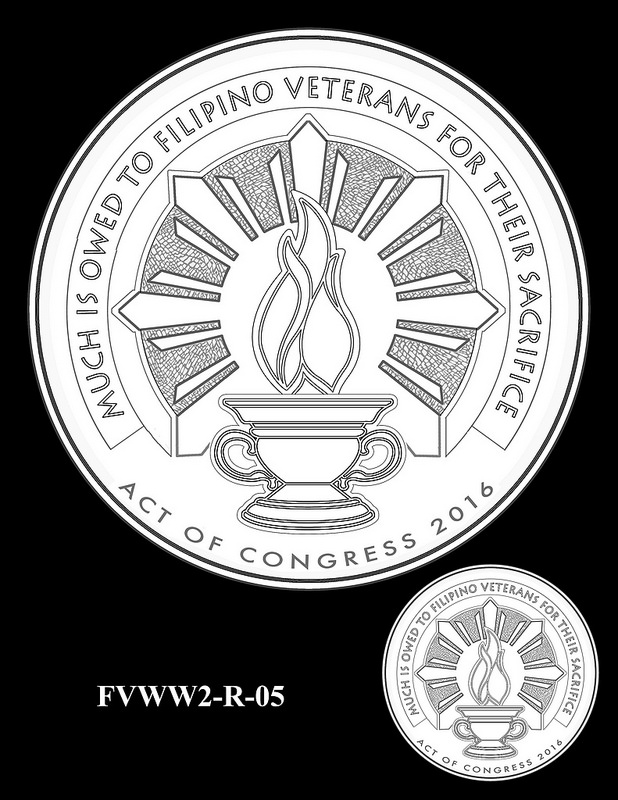Filipino Veterans of World War 2 Congressional Gold Medal design candidates. Image courtesy U.S. Mint