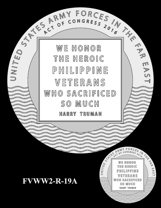 Filipino Veterans of World War 2 Congressional Gold Medal design candidates. Image courtesy U.S. Mint