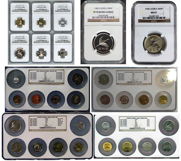 NGC South Korean Mint Set Coins