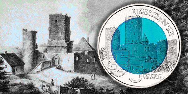 Silver Niobium Coin - Useldange Castle
