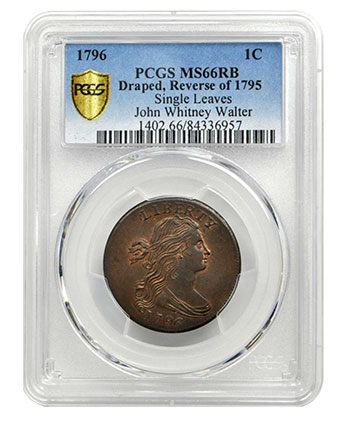 PCGS MS66RB 1796 S.92 Cent