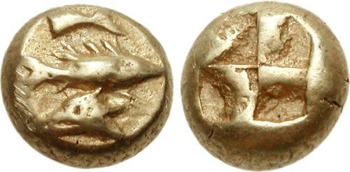 A 1/12-stater from Cyzicus. Images courtesy Classical Numismatic Group, NGC