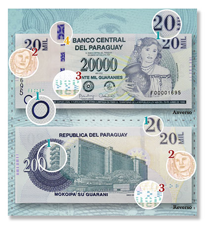 Paraguay 20 Mil note