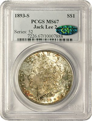 Vermuele 1893-S Morgan dollar PCGS MS67 ex Jack Lee