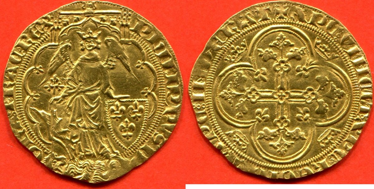 1341 Philip VI Ange d'Or 2nd Emission. Images courtesy MA-Shops.com
