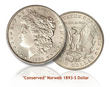 Conserved Norweb 1893-S dollar