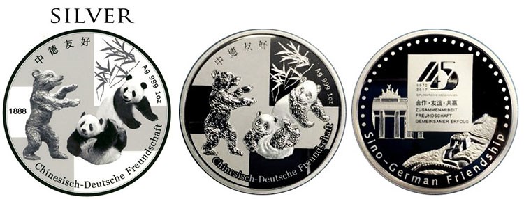 Chinese german relations silver panda medal